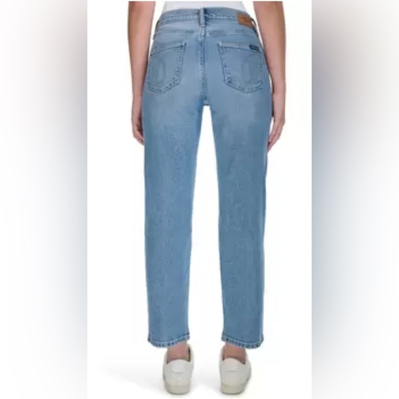 Calvin Klein High Rise Straight Leg Jeans 12 - Picture 2 of 11